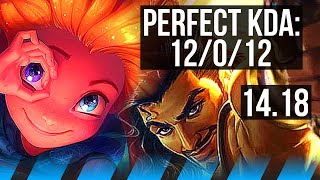 ZOE vs AKSHAN (MID) | 12/0/12, Legendary, 1200+ games, Rank 13 Zoe | EUW Grandmaster | 14.18