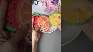 Dùng GIẤY ĂN để vẽ những lát TRÁI CÂY nhiều màu sắc | Bò Cutie #diy #shorts #handmade