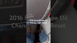 2016 Ford Escape Oil Change Reset with Push Button Start Also 2013 to 2019