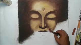 LORD BUDDHA   Soft Pastel Drawing   By Akash Roy