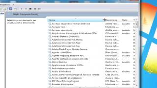 Velocizzare Windows 7 - services.msc