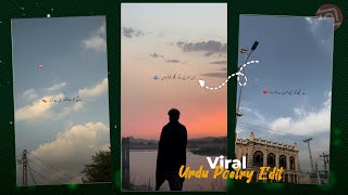 Viral Urdu Shayari Video Editing Tutorial - How To Make Urdu Poetry Video In Inshot