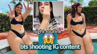 Pool Photoshoot BTS & My Night Routine | VLOG