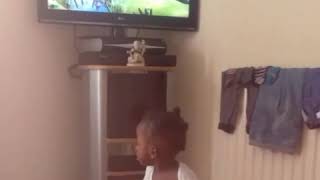 2 year old playing Movado Caribbean girl