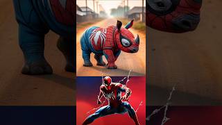 SUPERHEROS BABY RHINO🦏-ALL CHARACTERS(MARVEL & DC)2024#spiderman#avengers#shorts#ytshorts#dc