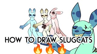 HOW TO DRAW SLUGCATS FROM RAIN WORLD