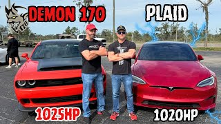 Demon 170 vs Plaid, Quarter Mile Shootout!  RacerX vs. Dragtimes