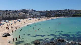 St Ives, Cornwall on a summer's day. Crystal clear water. Soft powdery sand. Sea Breeze. Yay!