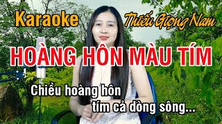 Hoàng Hôn Màu Tím ✔ Karaoke Thiếu Giọng Nam ► Song Ca Với Ngọc Lan ❖ Thiết TV