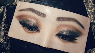 gorgeous eyes makeup || black and brown smokey eyes makeup || #viralvideos #viralmakeup