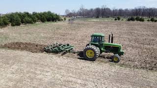 John Deere 4630 tractor Chisel Plowing