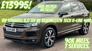 VW Touareg 3.0 TDI V6 BlueMotion Tech R-Line  4WD. Java Metallic!