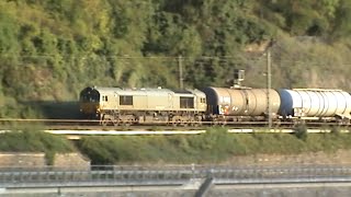 Nordportale Loreley Tunnel, CB Rail Class 66, 152, 101, 185, 427, 2x 428