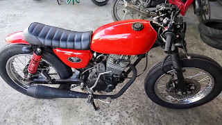 Honda modifikasi Custome depan Pakai 3.50-17 dan Ban Belakang 4.00-17