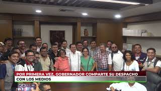 🔴 El gobernador del estado, Díaz Mena, invitó a los medios de comunicación a conocer su despacho 👇