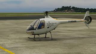 X-Plane 12: VSKYLABS Guimbal Cabri G2, Departure and Landing