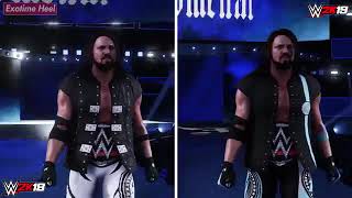 WWE 2K19   AJ Styles Entrance Concept Comparison PC MODS 360p