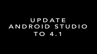 Update Android Studio to 4.1 | Macbook