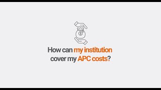 How can my institution cover my APC costs?