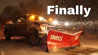 Finally! Plowing Wet Heavy Snow #ford #plowing #snow #plowtruck