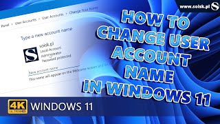 How to change user name in Windows 11