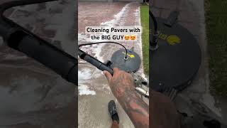 Paver Cleaning with the BIG GUY on a 10gpm pressure washer #business #diy #paversealing