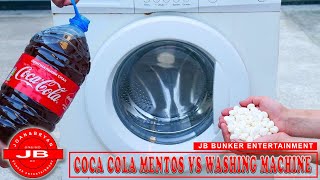 Coca Cola Mentos Vs Washing Machine😲