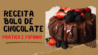 BOLO DE CHOCOLATE FOFINHO E PRÁTICO. #bolos #chocolate #fofinho