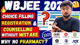 WBJEE 2024: How to do Choice Filling?😱Why No Pharmacy seats?😱Domicile certificate 😱#wbjeecounselling