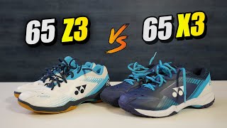 Yonex 65Z3 vs 65X3 Badminton Shoe Comparison - 2024 Update