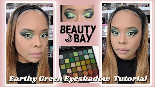 Green Eyeshadow Tutorial | Beauty Bay Earthy Palette