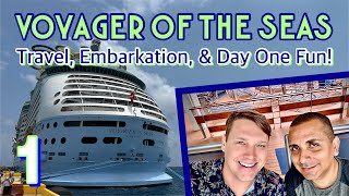 Voyager of the Seas: Driving to Galveston, embarking the ship, & day one fun! | PART 1, April 2024