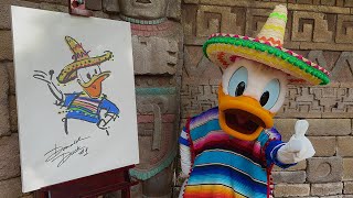 Donald Duck Meet and Greet with his Painting at Epcot’s 2024 Festival of the Arts