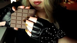 Fast Tapping & Scratching ASMR 🧤🍫 Leather Gloves & Chocolate Notebook from TEMU