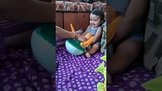 baby girl playing #tween #child #baby #dhyanam #fun #comedy  #cute #play #exercise #ytshorts