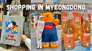 Seoul Vlog 🇰🇷 2024 | a day in myeongdong shopping street , korean food, korean souvenirs, Kombucha