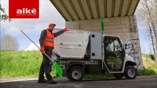 Camiones de aseo eléctricos con compartimiento materiales ALKE'