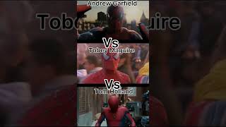 Andrew Garfield vs Tobey Maguire vs Tom Holland | who is the best spider-man 😱 #shorts