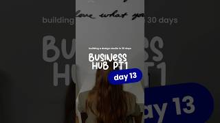 Building a Design Studio in 30 Days | DAY 13 | Business Hub in #notion PT1 ✨