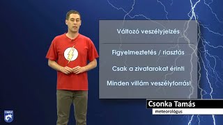 Változik a zivatar riasztás