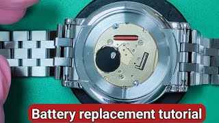 How to change the battery Tissot Carson  Premium | Tissot T122410