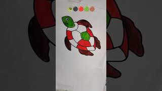 🐢⚫🐢🔴🐢🟢🐢🟤 Satisfying Art Video #trending #drawing #viralshort #viralvideo #share #draw #coloring