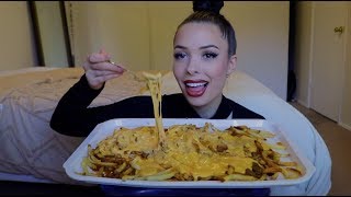 Chili cheese fries mukbang + story time