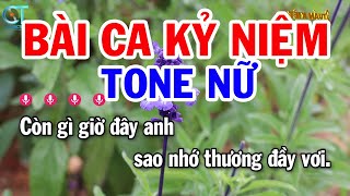 Karaoke Bài Ca Kỷ Niệm Tone Nữ Bm | Nhạc Sống Mới | Karaoke Tuấn Kiệt