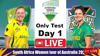 Australia w vs South Africa w only test live||Australia w vs South Africa w 1st test 1st day 2024