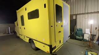 ambulance selfbuild full respray #liam the terrible #manchester vanlife  #raptor paint #upol #blues