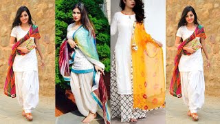 Stylish Ways to Wear White Suit With Contrast Dupatta