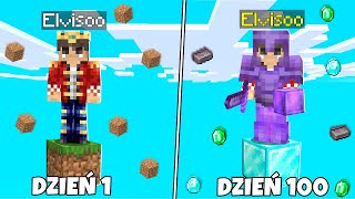 Przetrwałem 100 DNI na JEDNYM BLOKU w Minecraft!