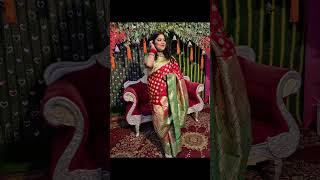 Saree look in wedding function || Banarasi Saree Look #banarasisaree #shorts#reels#trending#ytshorts