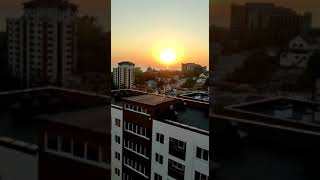 Город на закате солнца!🌔💛🌅☀️ City at sunset.